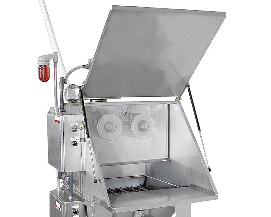 Small bag dump station with an FL model dust collector