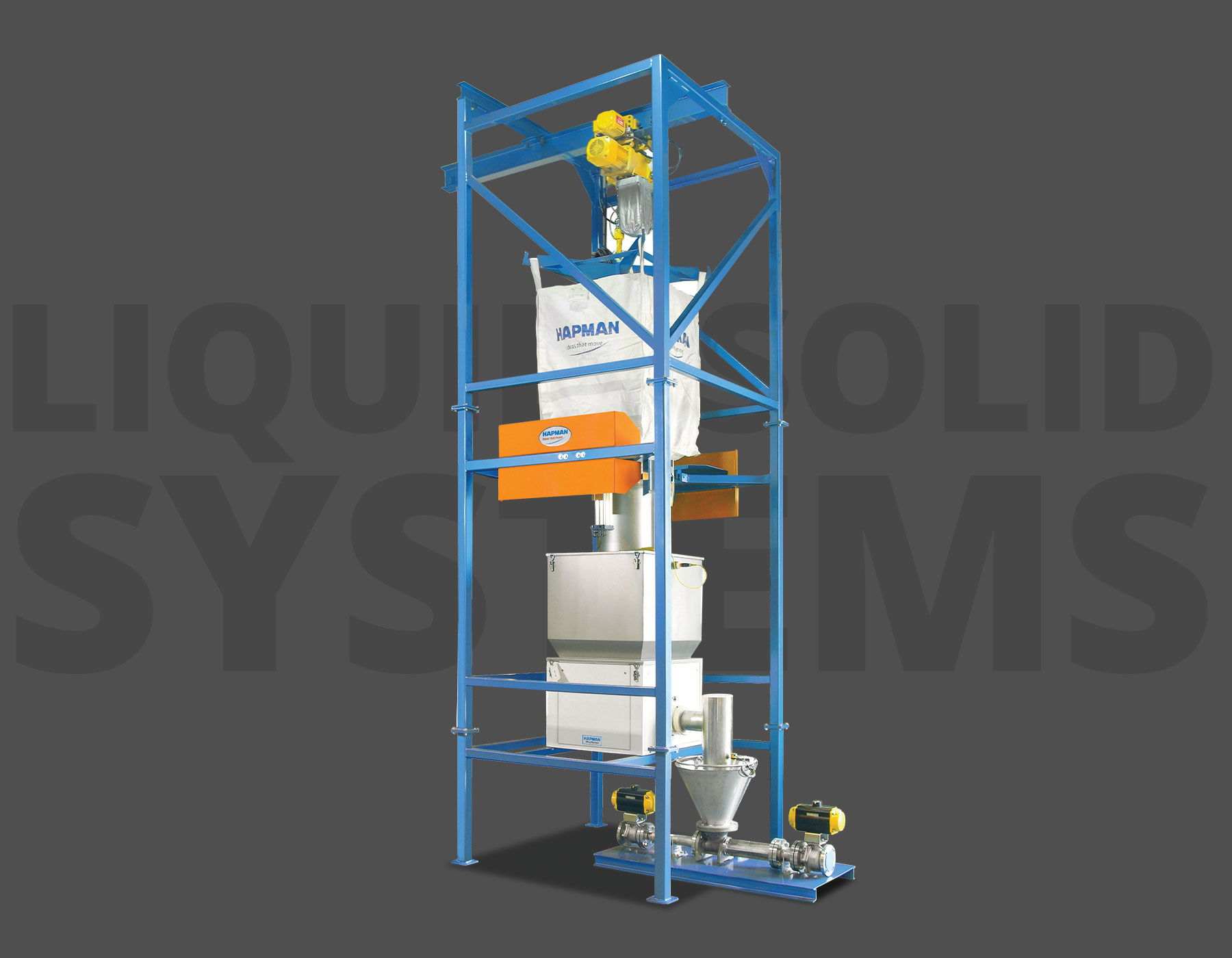 blue rendering of the liquid/solid equipment